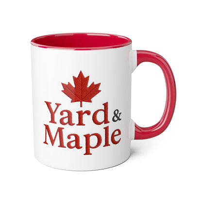 Maple Leaf Accent Mug, Cozy Coffee Cup for Fall, Unique Gift for Thanksgiving, Perfect for Canadians, Seasonal Drinkware