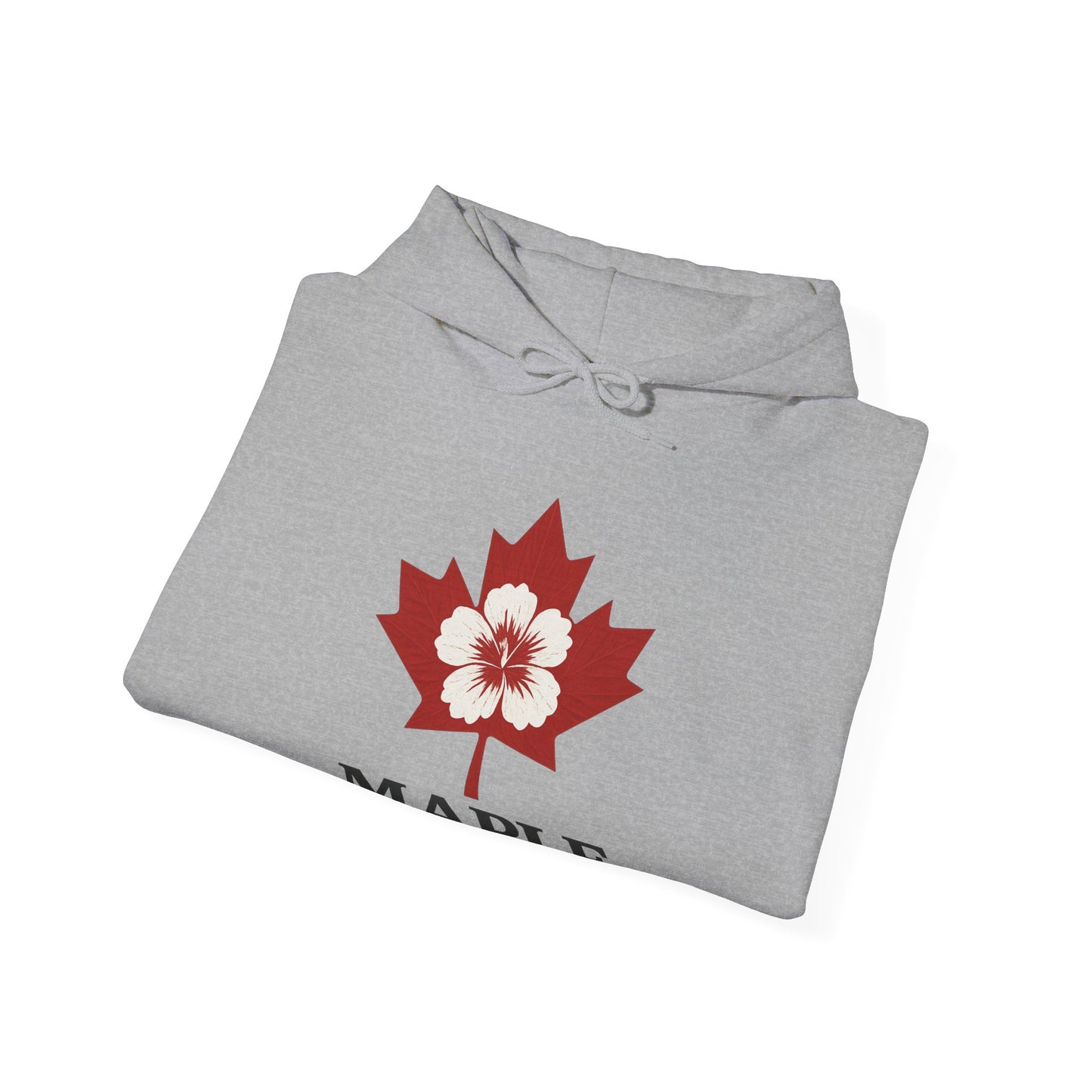 Maple Leaf Floral Hoodie — Canadian Maple Graphic Sweatshirt
