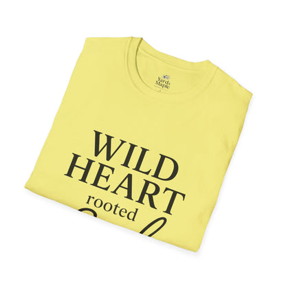 Wild Heart Unisex Softstyle T-Shirt | Inspirational Tee, Gift for Nature Lovers, Casual Wear, Birthday Gift, Boho Style