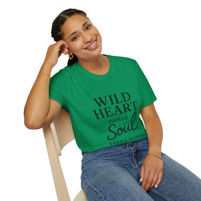 Wild Heart Unisex Softstyle T-Shirt | Inspirational Tee, Gift for Nature Lovers, Casual Wear, Birthday Gift, Boho Style