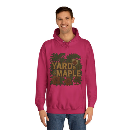 Cozy Unisex College Hoodie - Yard & Maple, Casual Wear, Student Gift, Outdoor Activity Sweater, Fall Fashion