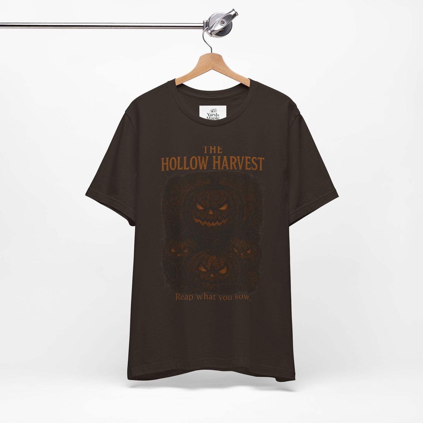 Halloween Themed Unisex Jersey Tee, Spooky Pumpkin Shirt, Fall Fashion Tee, Harvest Festival Shirt, Halloween Gift Idea