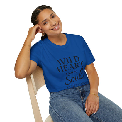 Wild Heart Unisex Softstyle T-Shirt | Inspirational Tee, Gift for Nature Lovers, Casual Wear, Birthday Gift, Boho Style