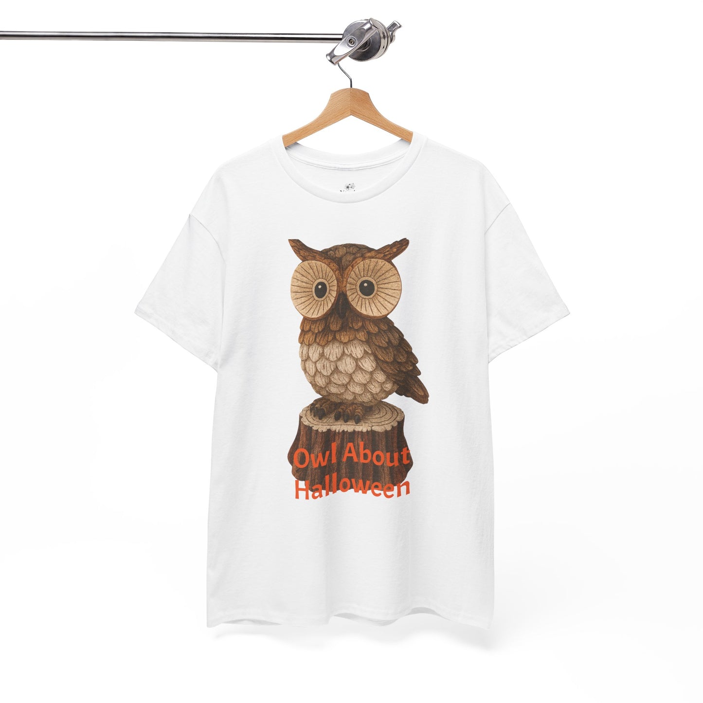 Halloween Owl Tee, Perfect for Fall Celebrations, Unisex Cotton Shirt, Cute Gift for Owl Lovers, Halloween Party Apparel, Fun Autumn Wear