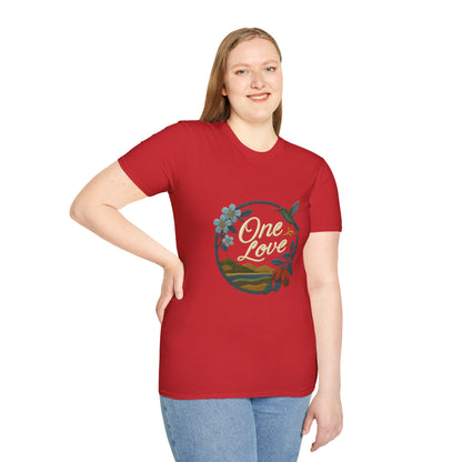 One Love Nature-Inspired T-Shirt, Unisex Tee, Stylish Apparel, Eco-Friendly Gift, Summer Fashion, Inspirational T-Shirt