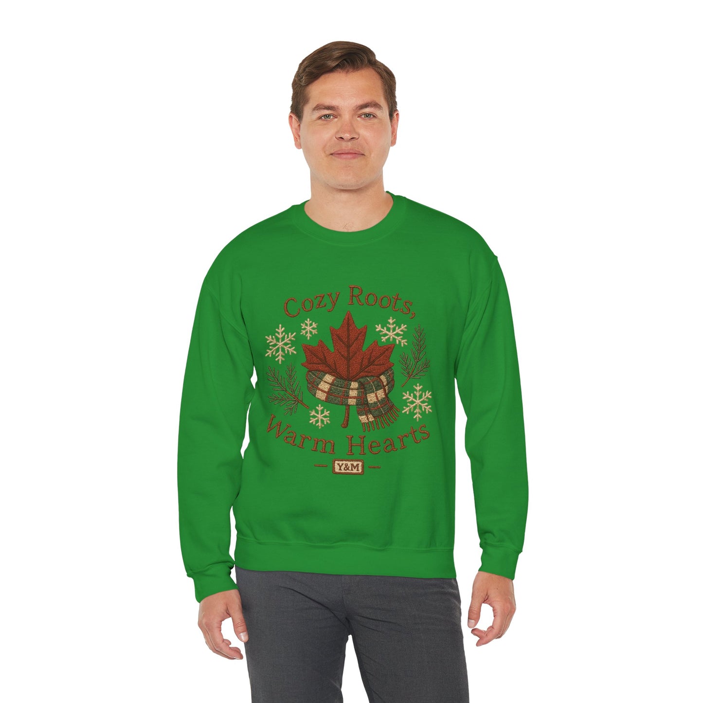Cozy Roots Crewneck Sweatshirt: Warm Hearts Gift, Fall Fashion, Winter Apparel, Unisex Sweatshirt, Holiday Sweater