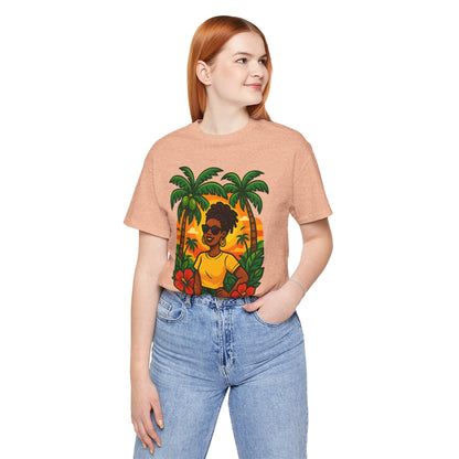 Tropical Sunset Tee - Beach Vibes, Summer Fashion, Vacation Apparel, Gift for Her, Cute Graphic Shirt