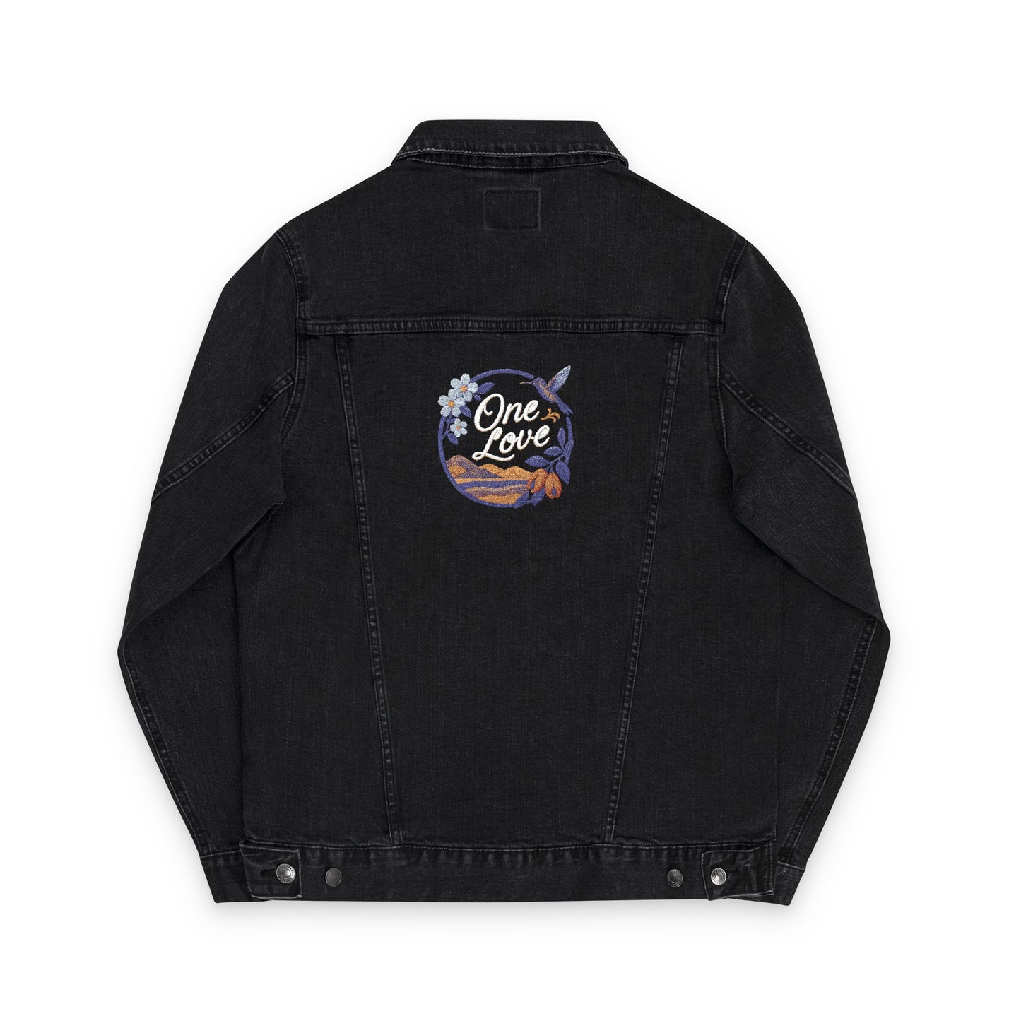 Embroidered Unisex Denim Jacket - Casual Cool, Year-Round Style, Perfect for Festivals, Gifts, and Everyday Wear