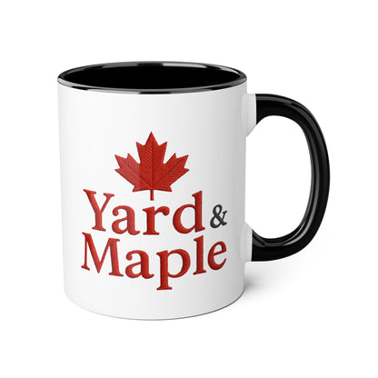 Maple Leaf Accent Mug, Cozy Coffee Cup for Fall, Unique Gift for Thanksgiving, Perfect for Canadians, Seasonal Drinkware