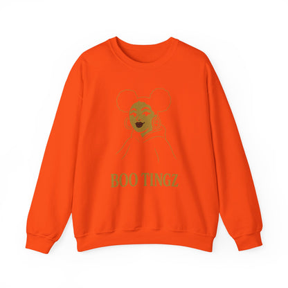Boo Tingz Crewneck Sweatshirt - Cozy Unisex Gift, Casual Wear, Halloween Outfit, Everyday Comfort, Trendy Streetwear