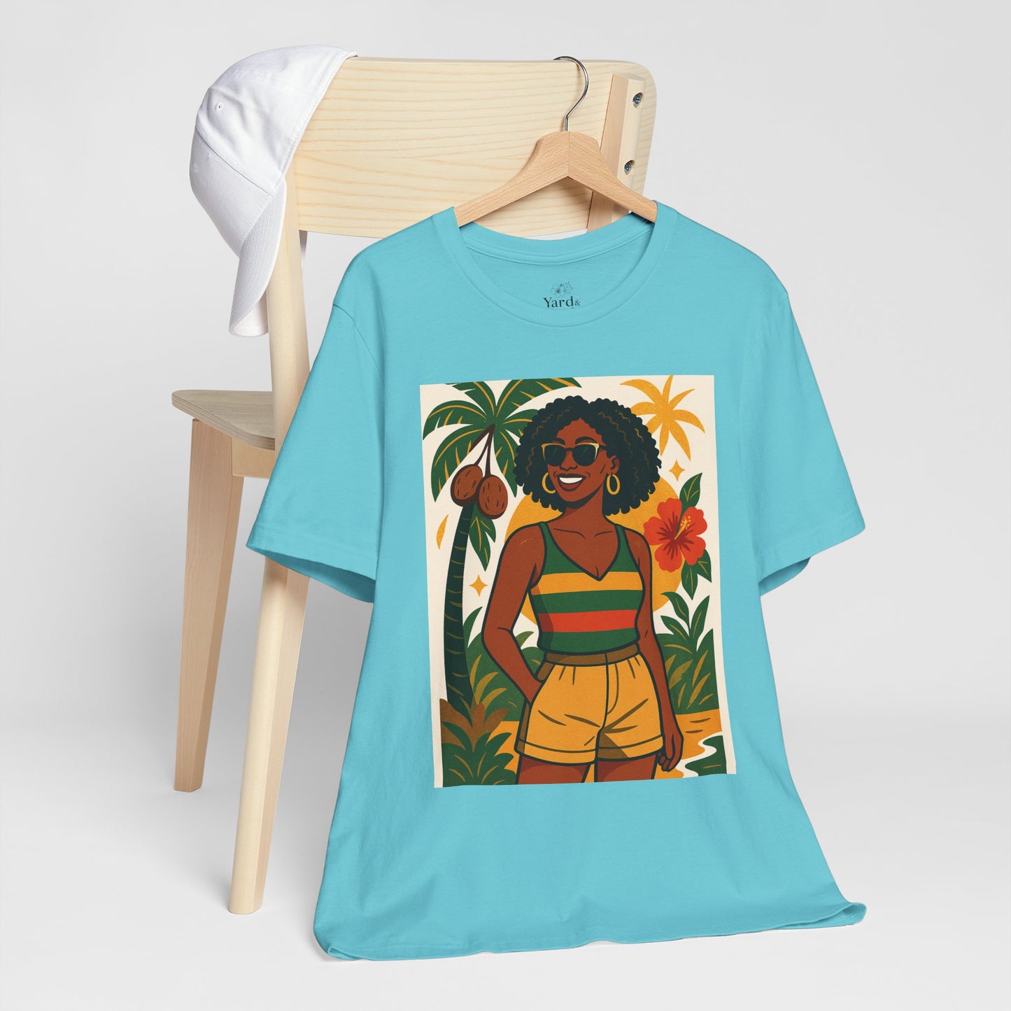 Tropical Graphic Tee for Summer Vibes, Beach Wear, Vacation Style, Graphic T-Shirt for Women, Summer Gift, Casual Outfit