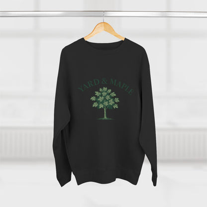 Cozy Unisex Crewneck Sweatshirt with Yard & Maple Design, Gift for Nature Lovers, Fall Fashion, Eco-Friendly Apparel, Casual Wear