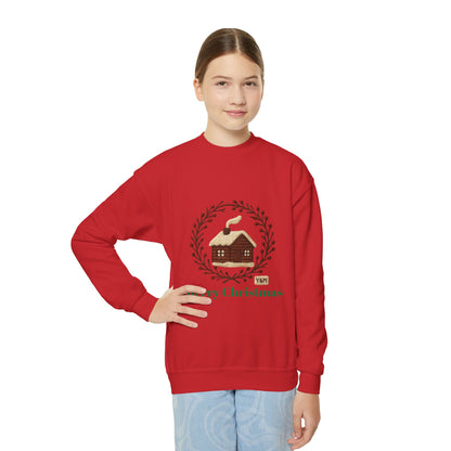 Christmas Youth Crewneck Sweatshirt, Holiday Gift, Cozy Winter Sweater, Festive Christmas Apparel, Toddler Sweatshirt