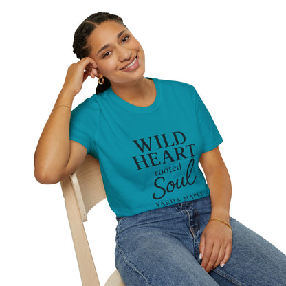 Wild Heart Unisex Softstyle T-Shirt | Inspirational Tee, Gift for Nature Lovers, Casual Wear, Birthday Gift, Boho Style