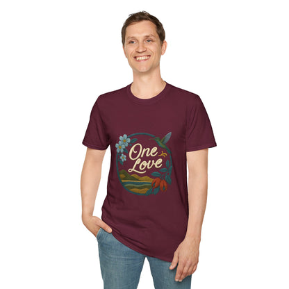 One Love Nature-Inspired T-Shirt, Unisex Tee, Stylish Apparel, Eco-Friendly Gift, Summer Fashion, Inspirational T-Shirt