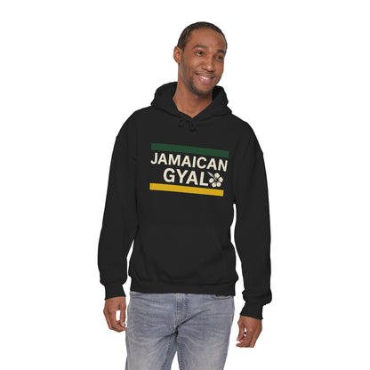 Jamaican Gyal Hoodie – Reggae Pride Pullover with Rastafarian Colors