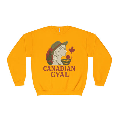 Canadian Gyal Sweatshirt, Cozy Crewneck for Fall, Perfect Gift for Canadians, Great for Thanksgiving, Casual Wear