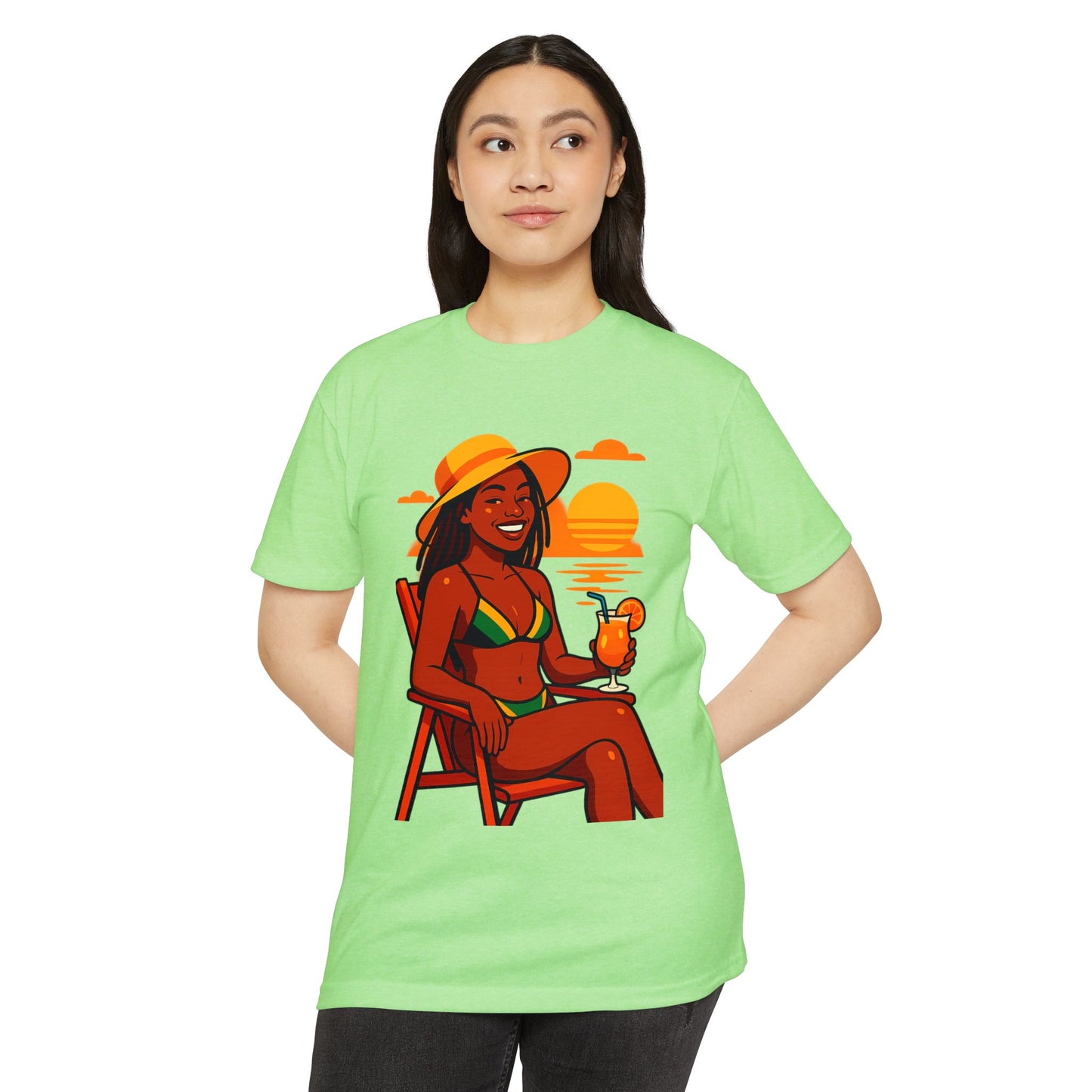 Summer Vibes T-Shirt, Beachwear, Vacation Tee, Casual Shirt, Gift for Her, Tropical Graphic T-shirt