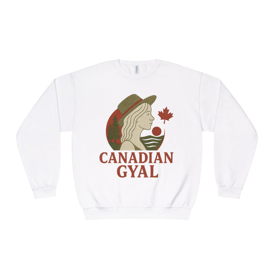 Canadian Gyal Sweatshirt, Cozy Crewneck for Fall, Perfect Gift for Canadians, Great for Thanksgiving, Casual Wear