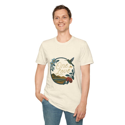 One Love Nature-Inspired T-Shirt, Unisex Tee, Stylish Apparel, Eco-Friendly Gift, Summer Fashion, Inspirational T-Shirt