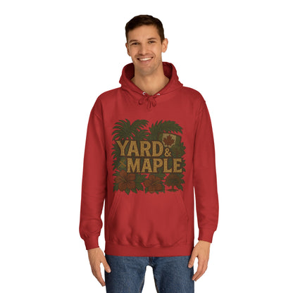 Cozy Unisex College Hoodie - Yard & Maple, Casual Wear, Student Gift, Outdoor Activity Sweater, Fall Fashion