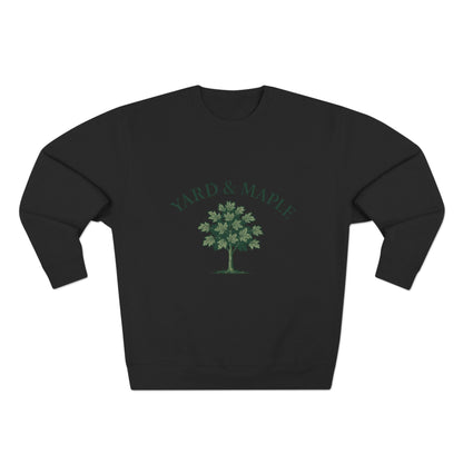 Cozy Unisex Crewneck Sweatshirt with Yard & Maple Design, Gift for Nature Lovers, Fall Fashion, Eco-Friendly Apparel, Casual Wear