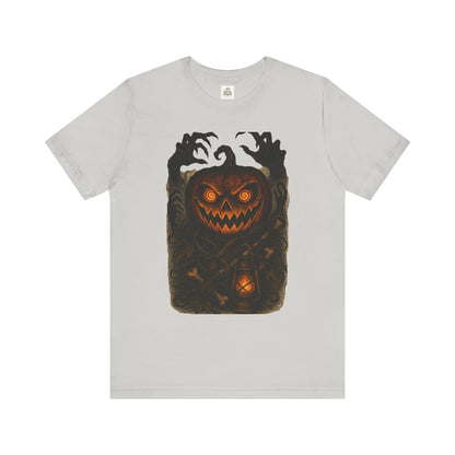 Halloween Pumpkin Tee, Unisex Jersey Short Sleeve Shirt, Fall Festival Apparel, Spooky T-Shirt, Trick or Treat Gift, Autumn Vibes