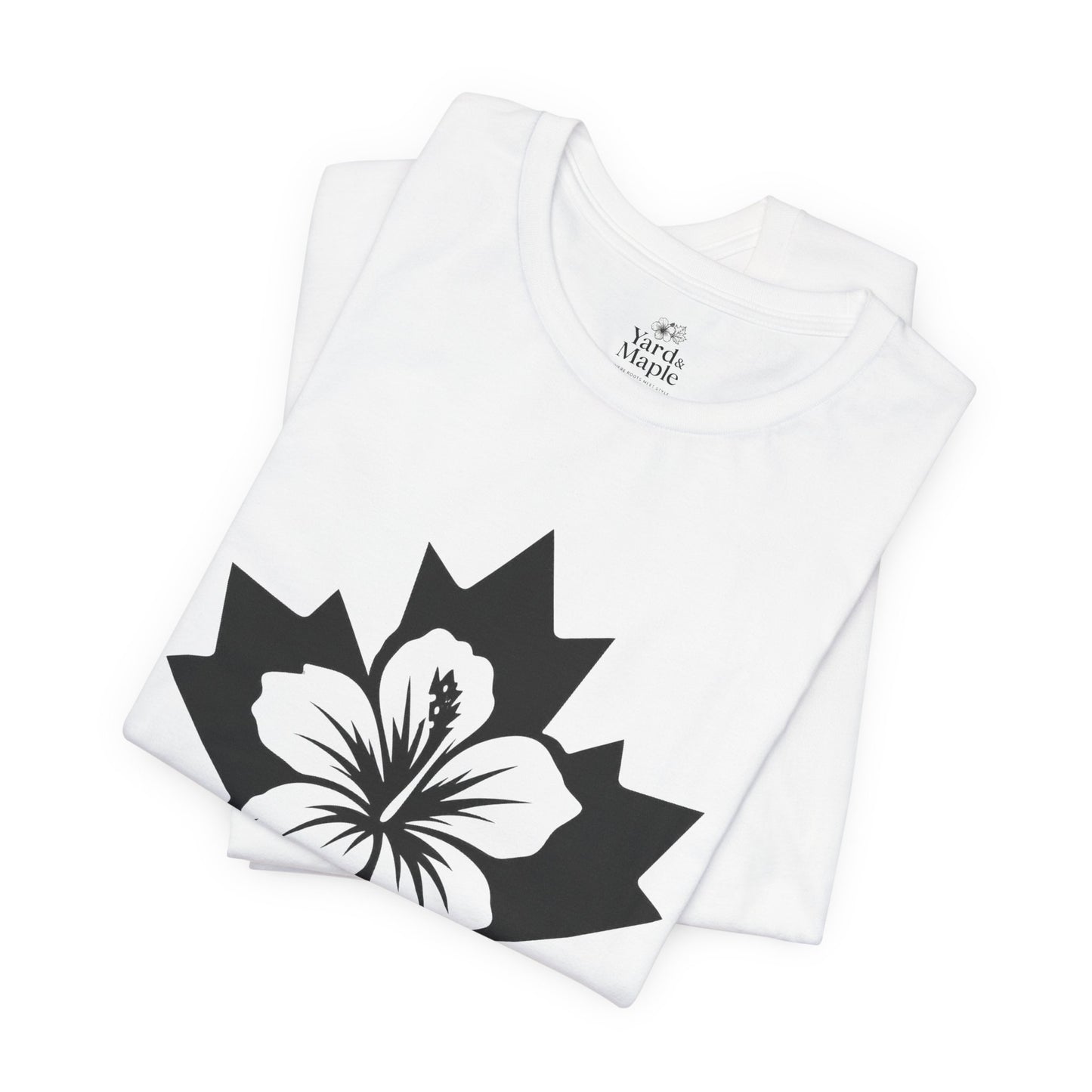 Maple Leaf Hibiscus Tee – Canadian Tropical Floral T-Shirt