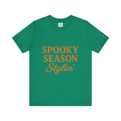 Spooky Season Stylin' Unisex Tee, Halloween Shirt, Autumn Apparel, Fall Outfit, Party Wear, Casual Top