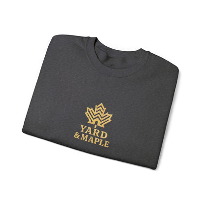 Cozy Unisex Crewneck Sweatshirt with Embroidered Leaf Design, Perfect for Fall, Thanksgiving, Casual Outings, Friends and Family Gatherings, Gifts
