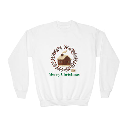 Christmas Youth Crewneck Sweatshirt, Holiday Gift, Cozy Winter Sweater, Festive Christmas Apparel, Toddler Sweatshirt