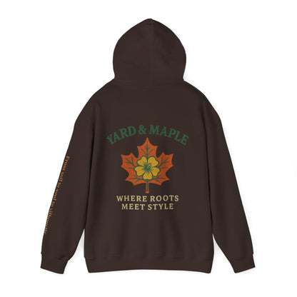 Maple Leaf & Hibiscus Hoodie, Cozy Fall Sweatshirt, Unisex Pullover for Nature Lovers, Perfect Gift for Thanksgiving, Unique Casual Wear