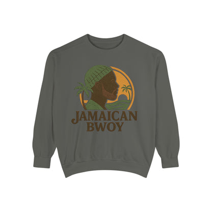 Jamaican Bwoy Sweatshirt, Cozy Unisex Pullover, Streetwear Style, Perfect Gift for Reggae Lovers, Summer Vibes Apparel, Gift for Him/Her