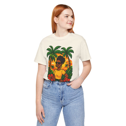 Tropical Sunset Tee - Beach Vibes, Summer Fashion, Vacation Apparel, Gift for Her, Cute Graphic Shirt