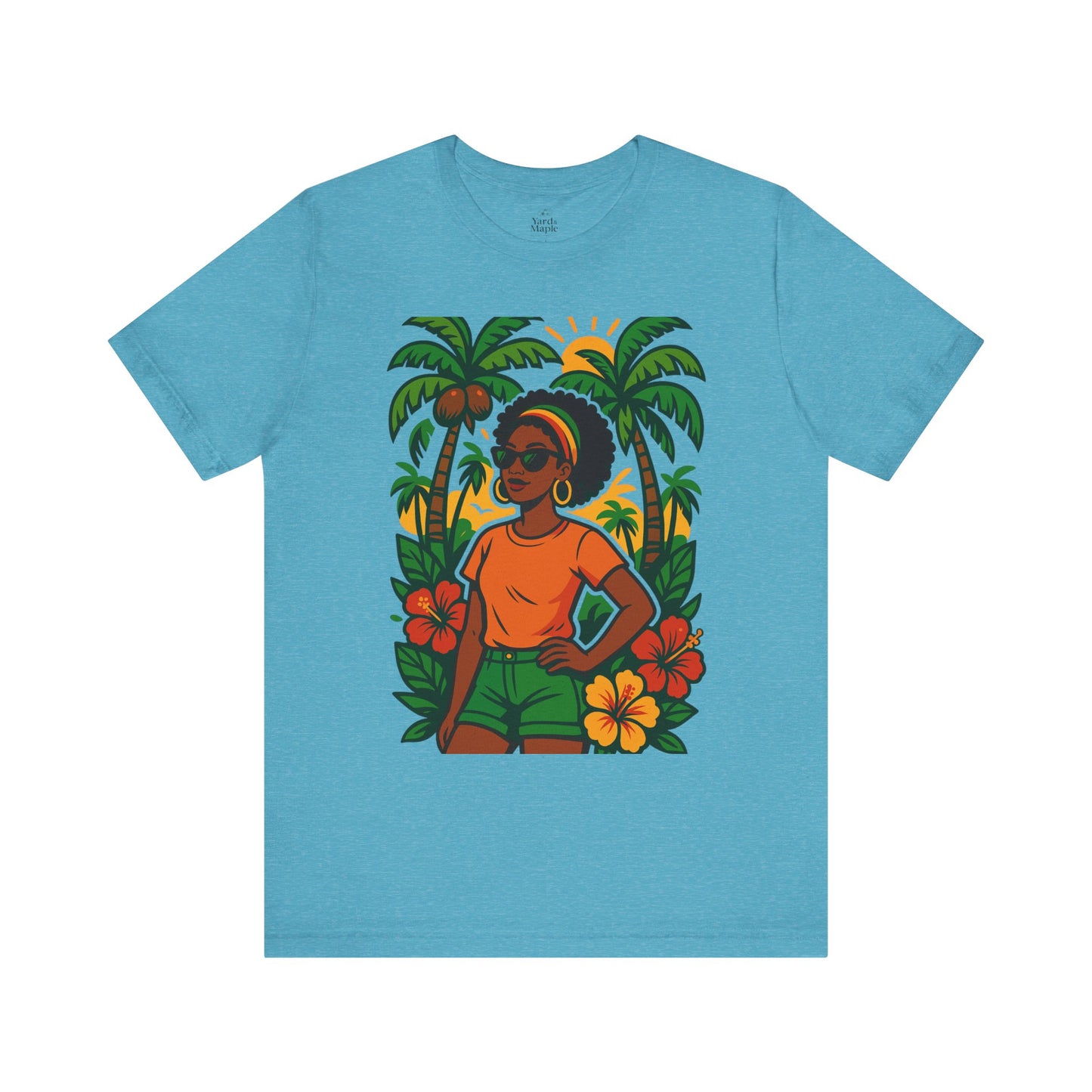 Tropical Vibe Tee, Summer Shirt, Vacation Outfit, Beach Lover Gift, Festival Wear, Floral Graphic T-Shirt