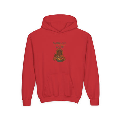 Snug Like Sunday Soup Youth Hoodie - Cozy Kids Sweatshirt, Gifts for Children, Chill Day Apparel, Double Duty Comfort