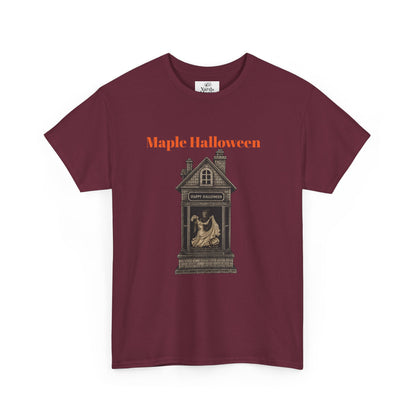 Halloween Graphic Tee, Spooky Season Shirt, Maple Halloween T-Shirt, Unisex Cotton Tee, Fall Fashion Top, Holiday Gift