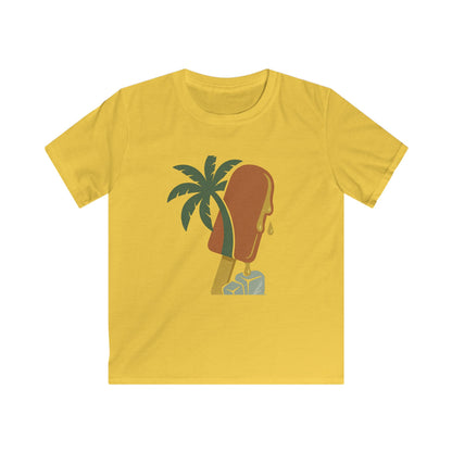 Tropical Kids Tee, Summer Vibe, Beach Wear, Fun Gift for Kids, Kids Softstyle Tee, Cute Graphic Shirt