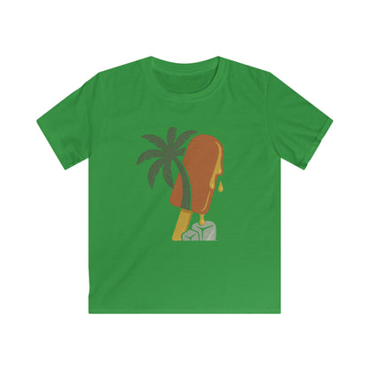 Tropical Kids Tee, Summer Vibe, Beach Wear, Fun Gift for Kids, Kids Softstyle Tee, Cute Graphic Shirt