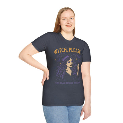 Witch Please Glam T-Shirt, Halloween Costume, Celestial T-Shirt, Gift for Her, Witchy Vibes, Boho Tee, Spooky Season Wear
