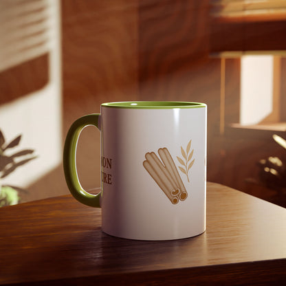 Cinnamon & Culture Accent Mug, Cozy Coffee Cup, 11oz Gift for Tea Lovers, Kitchen Decor, Warm Drink Mug, Unique Beverageware