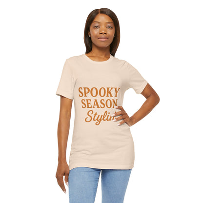 Spooky Season Stylin' Unisex Tee, Halloween Shirt, Autumn Apparel, Fall Outfit, Party Wear, Casual Top