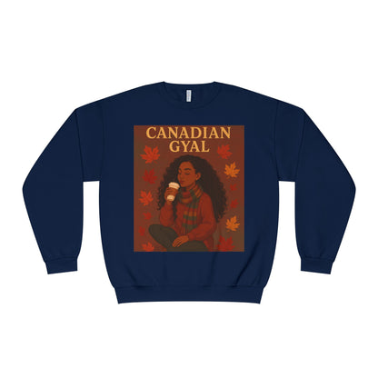 Canadian Gyal Sweatshirt, Cozy Fall Crewneck, Canada Pride Apparel, Autumn Casual Wear, Unisex Gift for Her