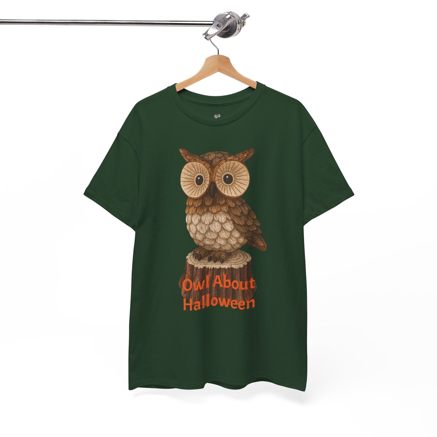 Halloween Owl Tee, Perfect for Fall Celebrations, Unisex Cotton Shirt, Cute Gift for Owl Lovers, Halloween Party Apparel, Fun Autumn Wear