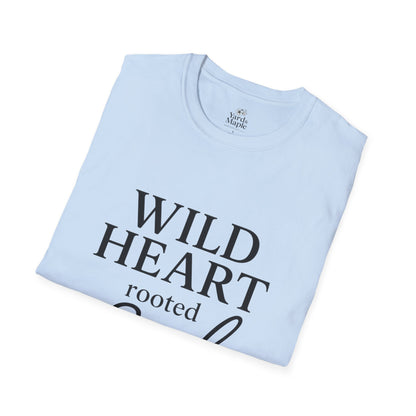 Wild Heart Unisex Softstyle T-Shirt | Inspirational Tee, Gift for Nature Lovers, Casual Wear, Birthday Gift, Boho Style