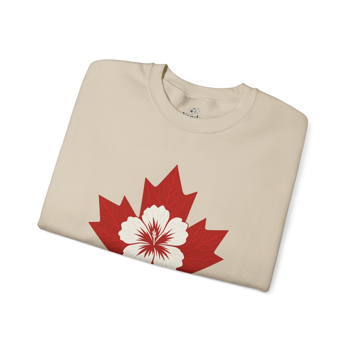 Maple Leaf Crewneck Sweatshirt — Canadian Floral Maple Design