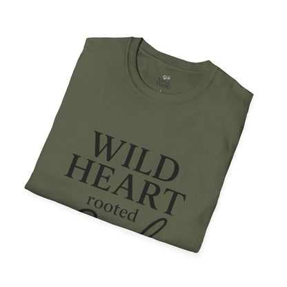 Wild Heart Unisex Softstyle T-Shirt | Inspirational Tee, Gift for Nature Lovers, Casual Wear, Birthday Gift, Boho Style