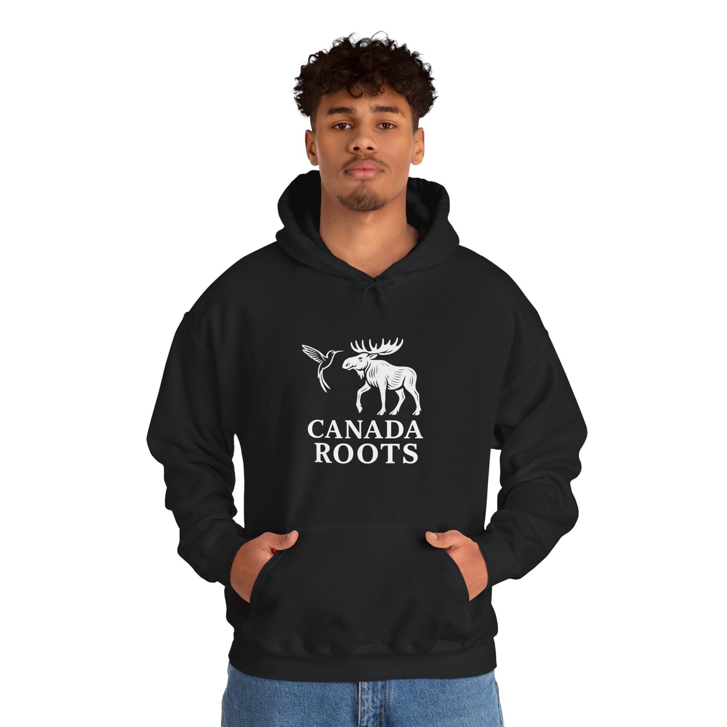 Canada Roots Moose Hoodie — Canadian Nature & Pride Pullover