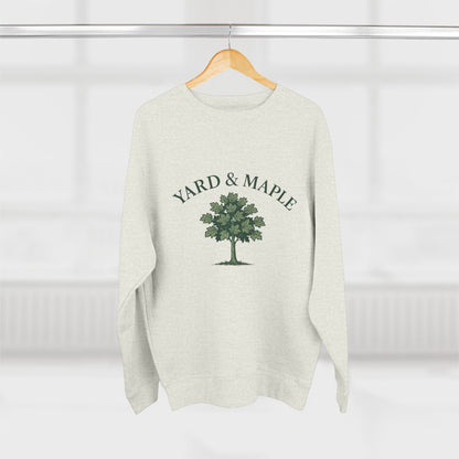 Cozy Unisex Crewneck Sweatshirt with Yard & Maple Design, Gift for Nature Lovers, Fall Fashion, Eco-Friendly Apparel, Casual Wear