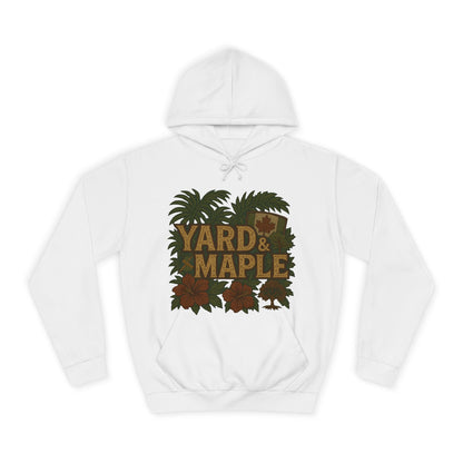 Cozy Unisex College Hoodie - Yard & Maple, Casual Wear, Student Gift, Outdoor Activity Sweater, Fall Fashion